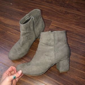 Gray booties